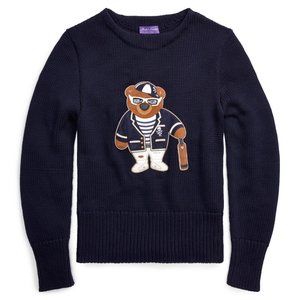 Ralph Lauren Purple Label Cricket Bear Sweater New